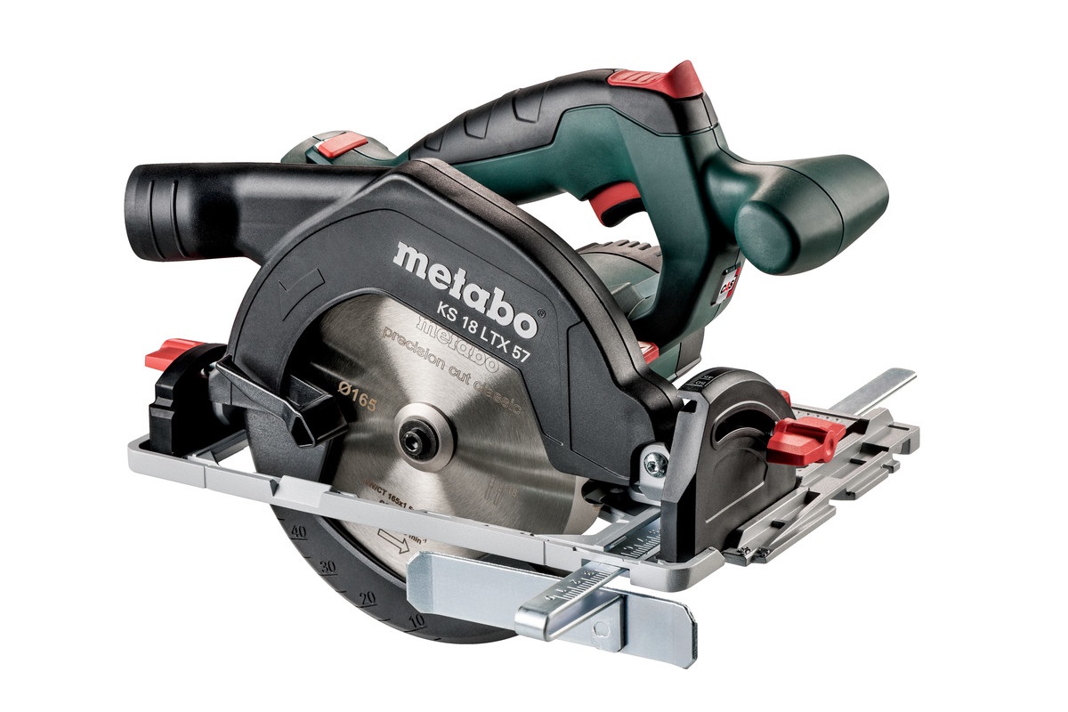 Metabo KS 18 LTX 57 - Sega circolare senza fili 18 V, leggera e potente con piastra in alluminio
