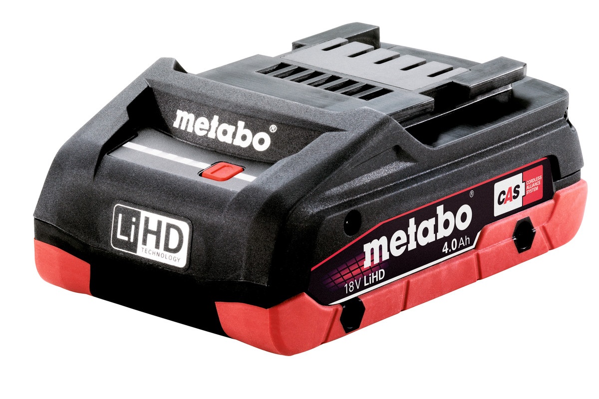 Metabo Batteria LiHD 18V 4,0 Ah con Tecnologia di Carica AIR COOLED e Monitoraggio Elettronico