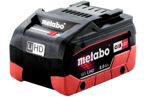 Metabo Batteria LiHD 18 V - 8,0 Ah con Tecnologia Ultra-M per Prestazioni Ottimali