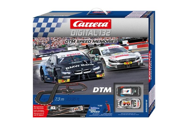 Carrera DTM Speed Memories - Pista Elettrica 7,3 m con BMW M4 e Mercedes AMG C 63, Fino a 6 Giocatori