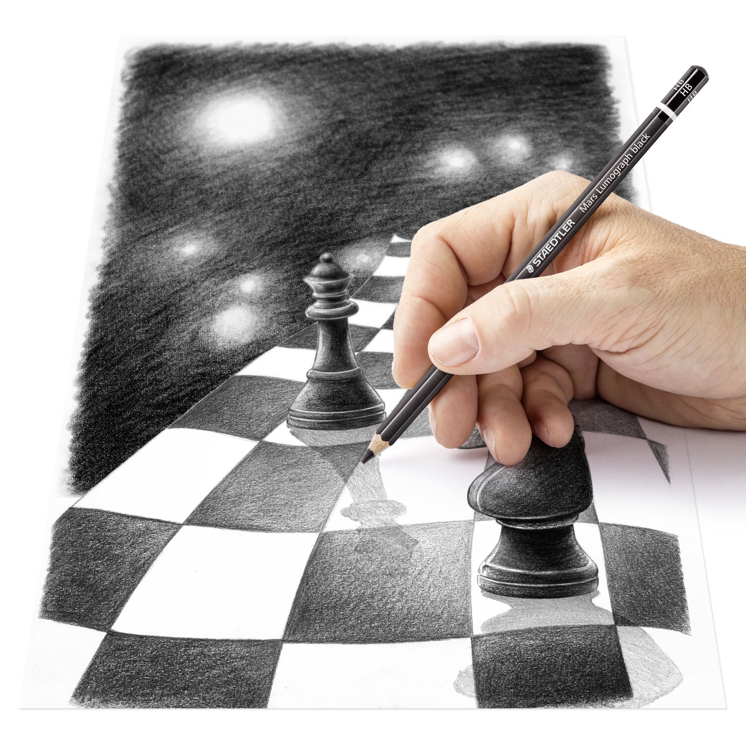 STAEDTLER Matita di Grafite Tipo Carboncino Mars Lumograph Black - Gradazione 8B - Confezione da 12 Pezzi