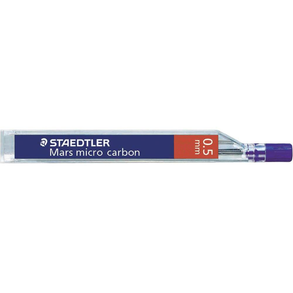 Staedtler Mars Micro 250 - Mina Sottile 0.5mm 2H, Confezione da 12 Mine per Carta e Cartoncino