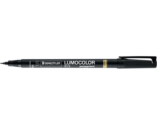 Staedtler Lumocolor Permanent 313-9 - Pennarello indelebile superfine 0,4 mm nero - Conf. 10 pz