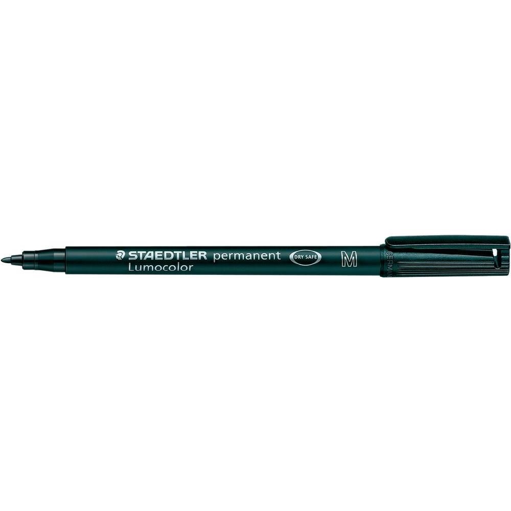 Staedtler Lumocolor Permanent 317 - Pennarello Nero Punta 1,0 mm - Inchiostro Indelebile e Quasi Inodore, Ricaricabile