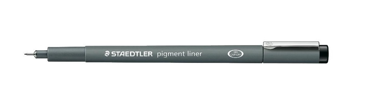 Staedtler PIGMENT LINER NERO 0.7mm - Fineliner per scrittura e disegno con punta in metallo e inchiostro pigmentato