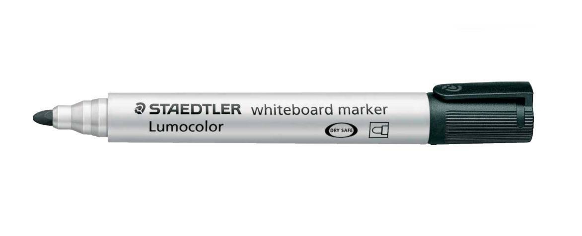 Staedtler 351-9 Marcatore Lumocolor per Lavagna Bianca - Nero - Punta Tonda 2 mm - Inchiostro Cancellabile a Basso Odore