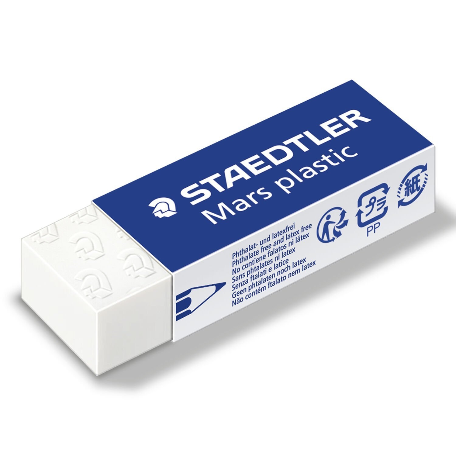 Staedtler Mars plastic 526 50 - Gomma per Cancellare Bianco, Senza Ftalati né Lattice, Alta Qualità per Scuola e Ufficio