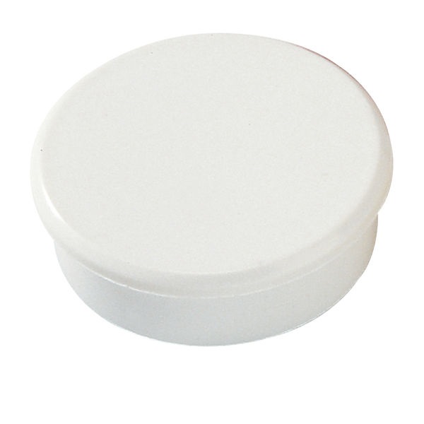 Dahle Magnete Rotondi Ø 38 mm Bianco - Altezza 13,5 mm, Forza 25 N, Confezione da 10 Pezzi