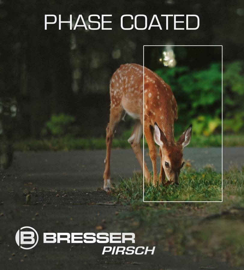 Bresser Pirsch 8x42 Binocolo Impermeabile con Rivestimento P per Correzione della Fase - Ideale per Chi Porta Gli Occhiali