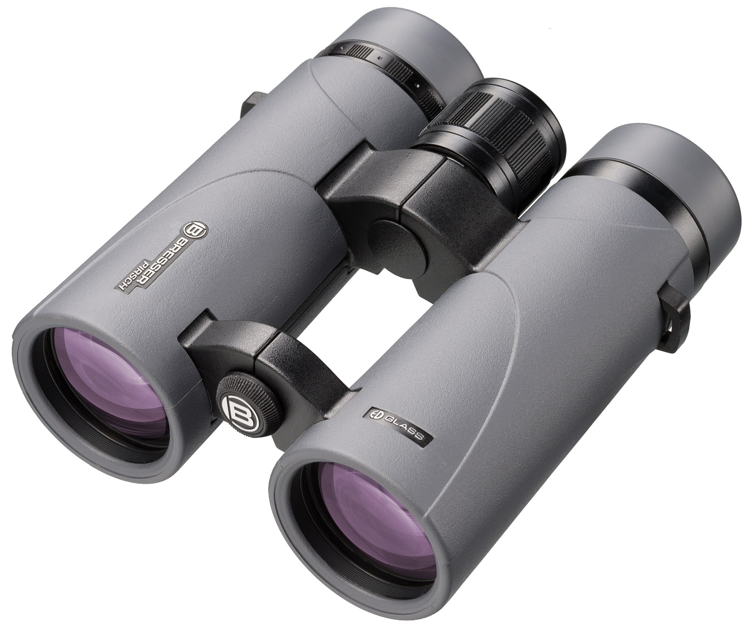 Bresser Pirsch ED 8x42 - Binocolo Impermeabile con Rivestimento di Fase, Colore Grigio