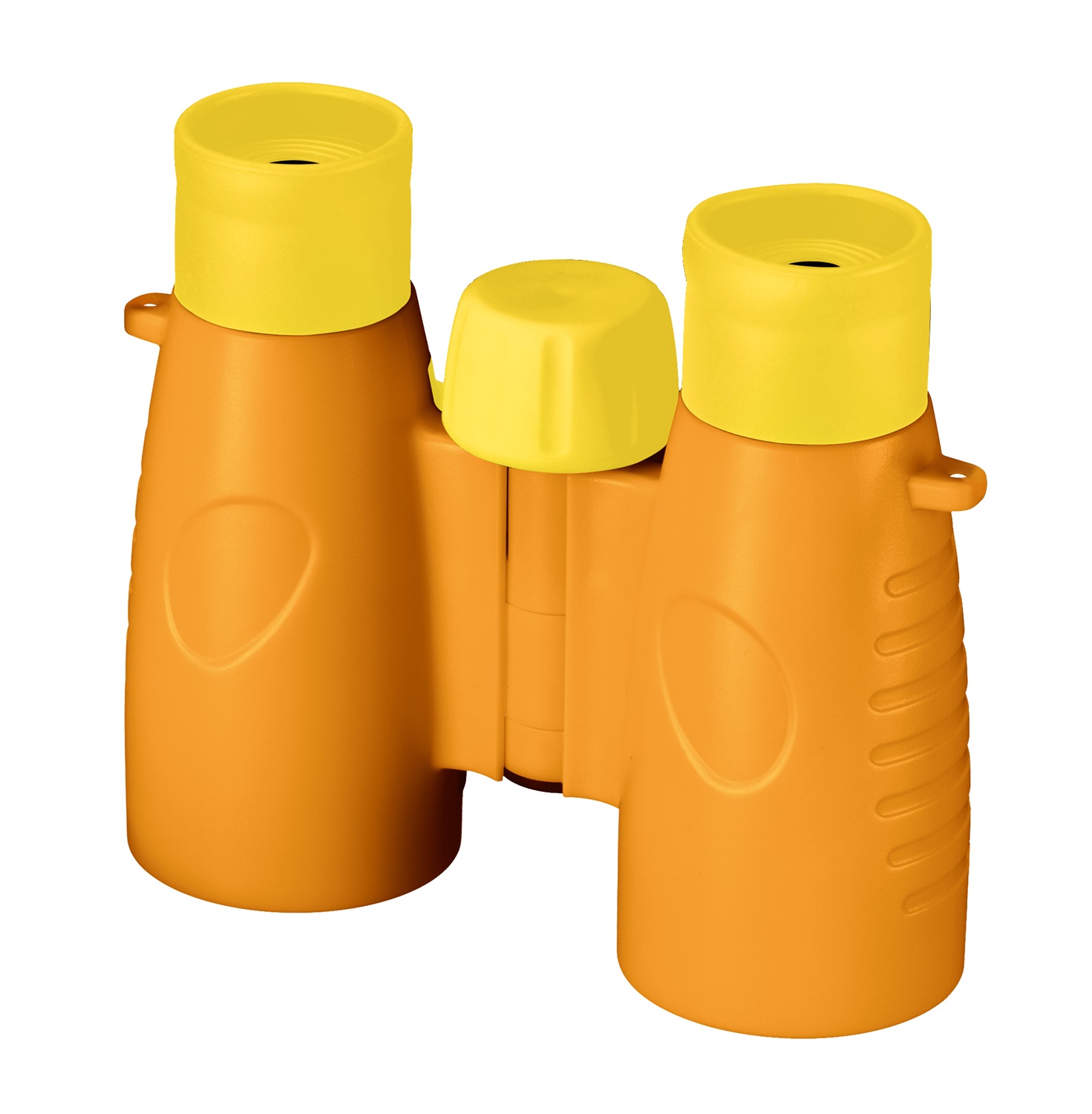Bresser Junior Binocolo per Bambini 3x30 - Arancione e Giallo, Regolabile, Conchiglie Oculari Reversibili