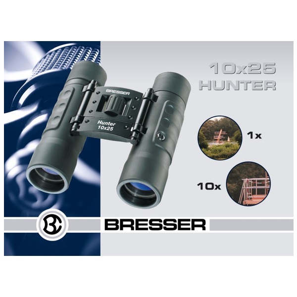 Bresser Binocolo tascabile Hunter 10x25 - Compatto, leggero, ottica di alta qualità