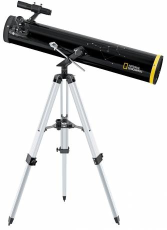 National Geographic Telescopio AZ Riflettore 114/900 - Diametro 114 mm, Lunghezza Focale 900 mm, Ingrandimenti 36X-675X, Montatura Altazimutale, Accessori Inclusi