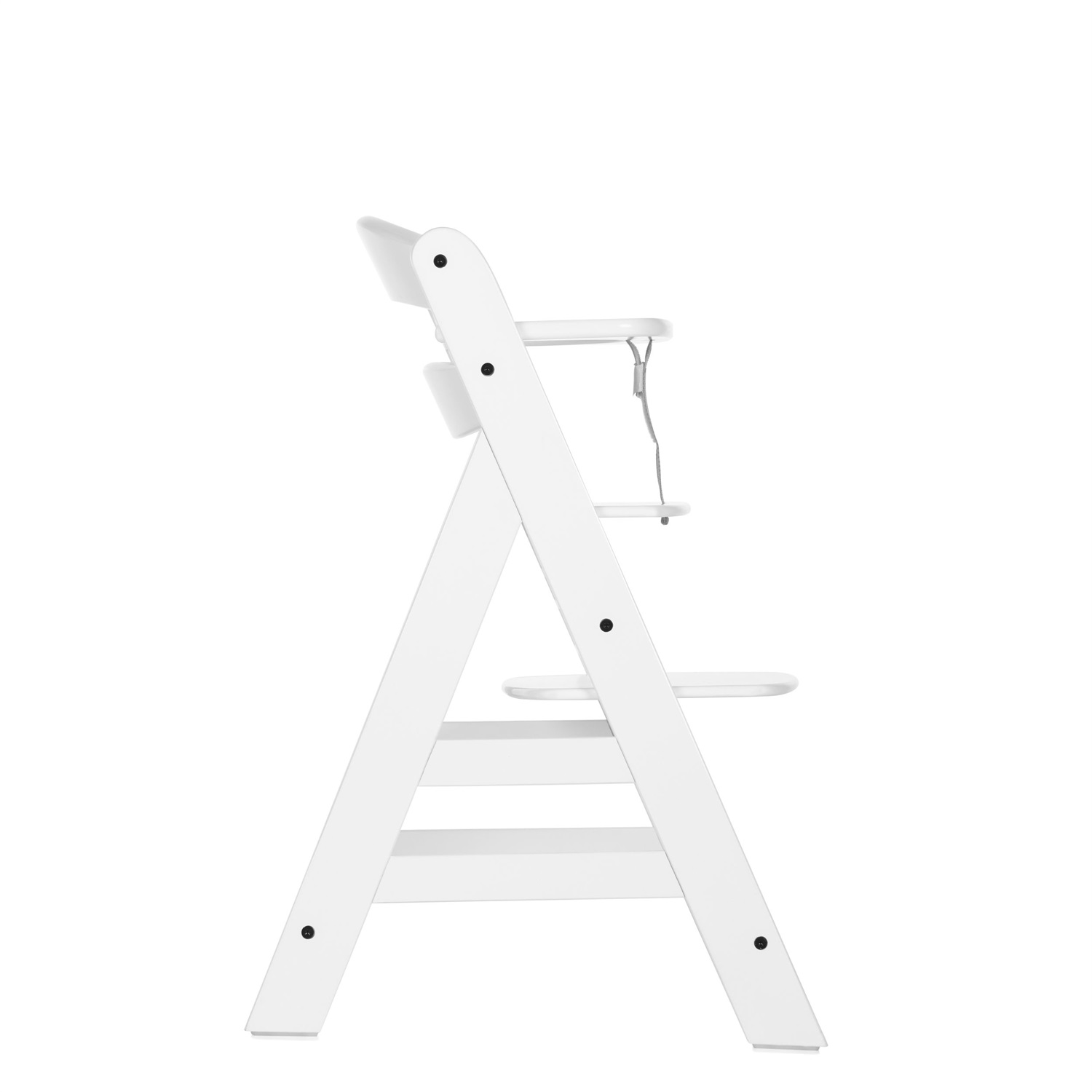 Hauck Seggiolone Evolutivo Alpha in Legno Bianco - Seggiolone da 6 mesi fino a 90 kg con Barra Frontale e Cinture di Sicurezza