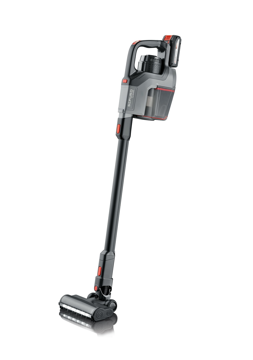 Severin HV 7184 Aspirapolvere a Bastone Senza Fili con Batteria Ricaricabile, Capacità 0,6 L, Filtraggio HEPA, Potenza 280 W, Colore Nero e Grigio