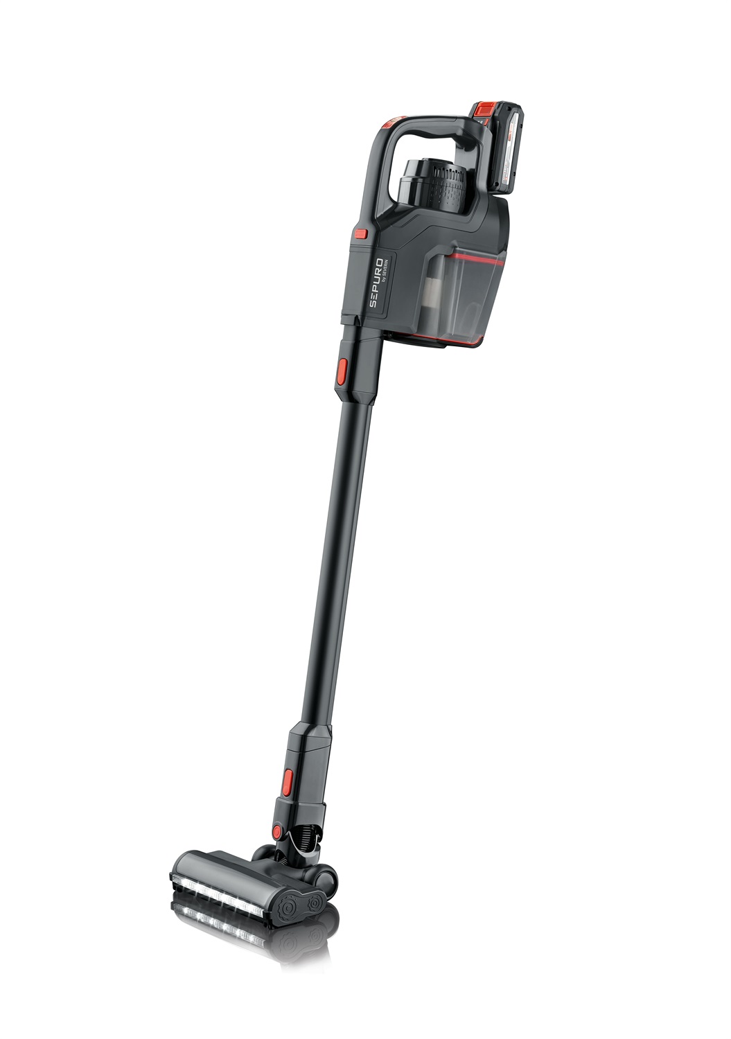 Severin HV 7186 Aspirapolvere Senza Fili con Batteria Ricaricabile 3 Ah, Potenza 450 W, 4 Livelli di Aspirazione e Design Maneggevole