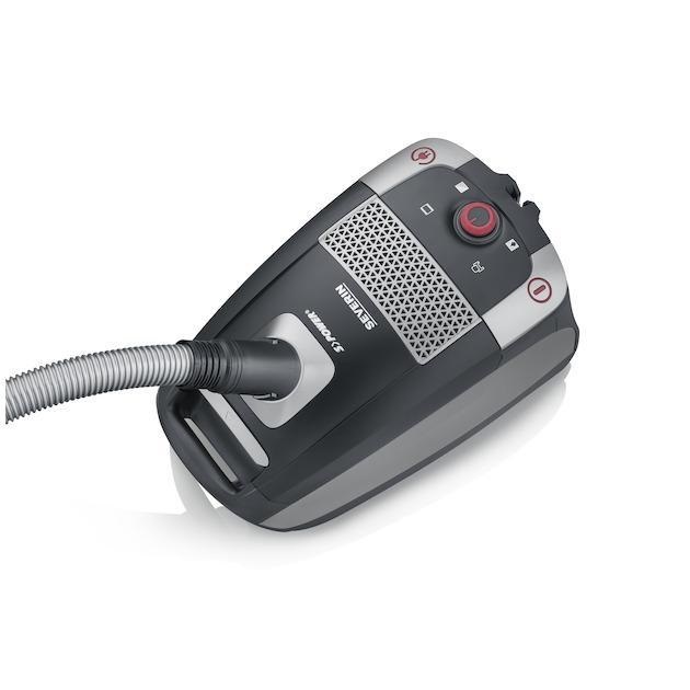 Severin BC 7052 - Aspirapolvere per Pavimenti Nero con Spazzola Potente e Regolazione Elettronica della Potenza