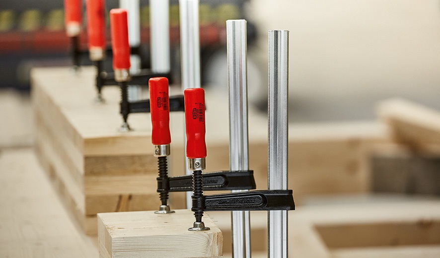 Bessey Apriete TKPN 1250x125mm - Morsetto con forza di serraggio fino a 6.500 N e impugnatura ergonomica in legno