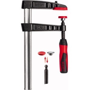 Bessey TG-2K Morsetto a Vite 600x120mm con Forza di Serraggio Fino a 6.000 N e Impugnatura in Plastica Bicomponente
