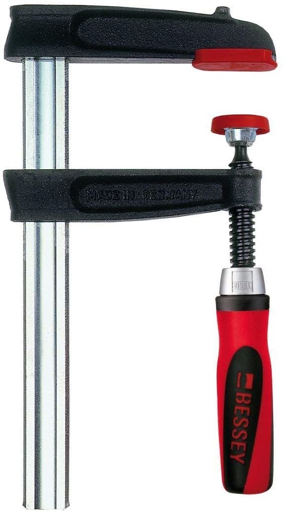 BESSEY Morsetto a vite TPN-BE-2K 1000/120 con impugnatura in plastica bicomponente e forza di serraggio fino a 5.500 N