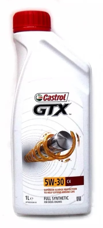 Castrol GTX 5W-30 C4 Olio Motore Sintetico 1L - Protezione Superiore e Formula Doppia Azione