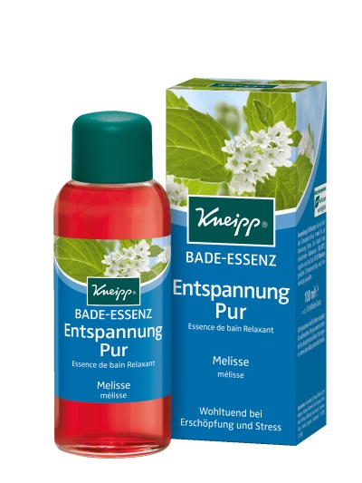 Kneipp Essenza da bagno Pure Relaxation 100 ml - Bagnoschiuma con Oli Naturali e Essenziali di Melissa, Senza Conservanti e Dermatologicamente Testato