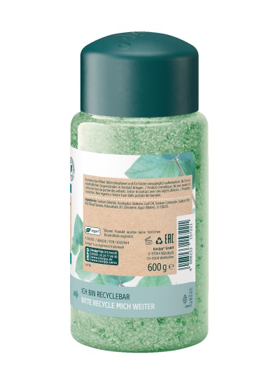Kneipp Cristalli da bagno per il raffreddore - 600 g con sale naturale della Saline Luisenhall e oli essenziali di eucalipto e menta, effetto aromacologico