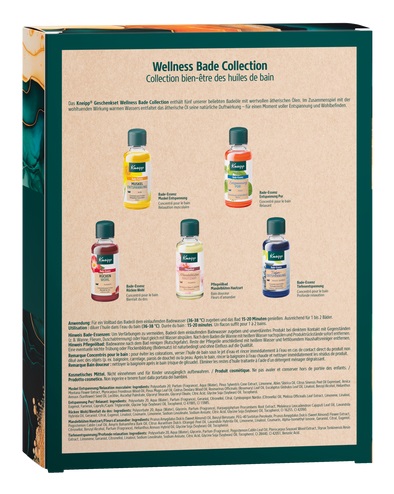 Kneipp Set Regalo Wellness Bath Collection - 5 Oli da Bagno da 20 ml per Relax e Benessere