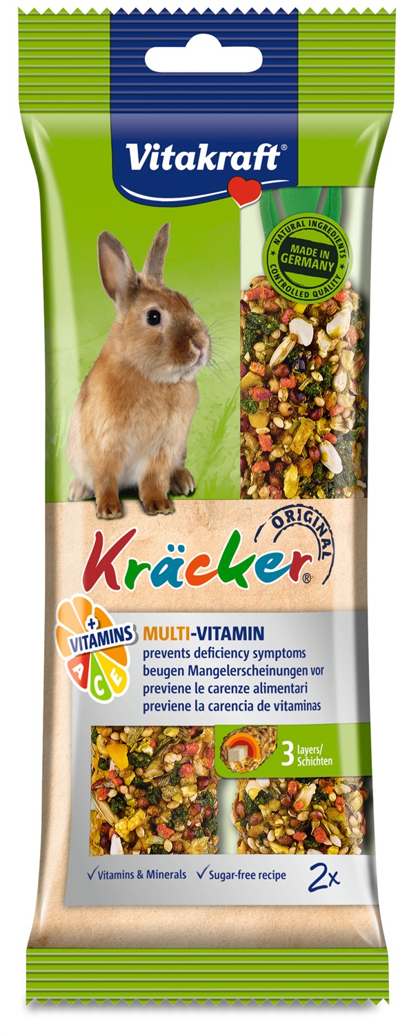 Vitakraft Kracker Multivitaminico per Conigli - Snack Integratore 112 g