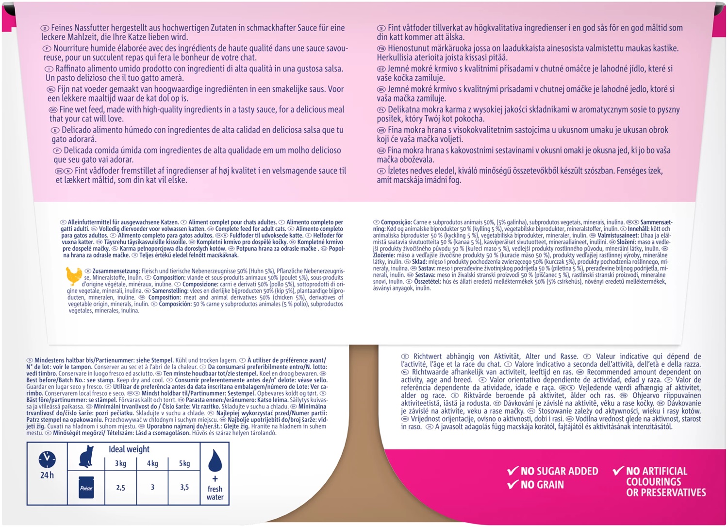 Vitakraft Poésie Classique Cibo Umido per Gatti in Salsa - Confezione Mista 40 x 85 g