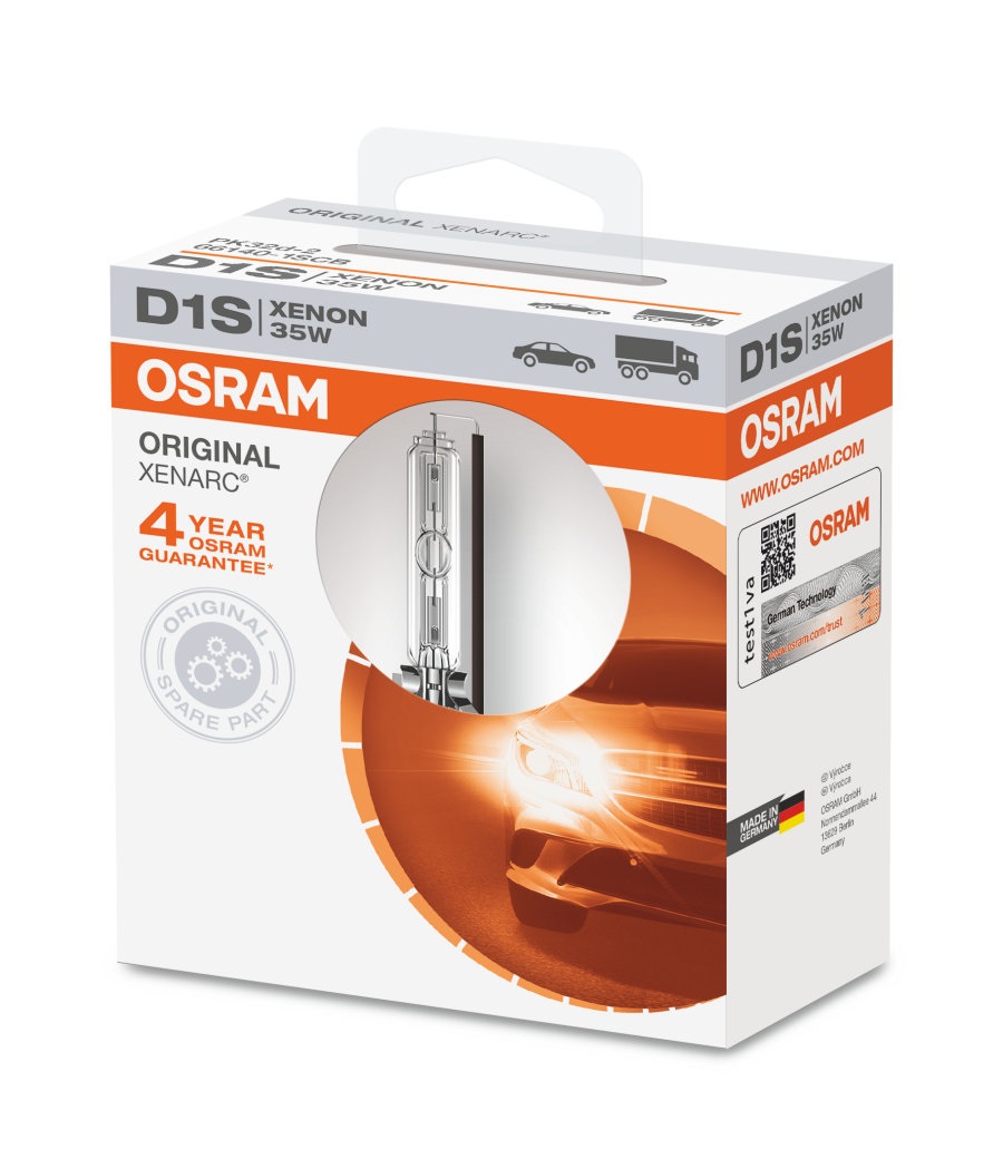 OSRAM XENARC ORIGINAL D1S Lampadina Xenon 35W PK32D-2 4150K - Qualità OEM