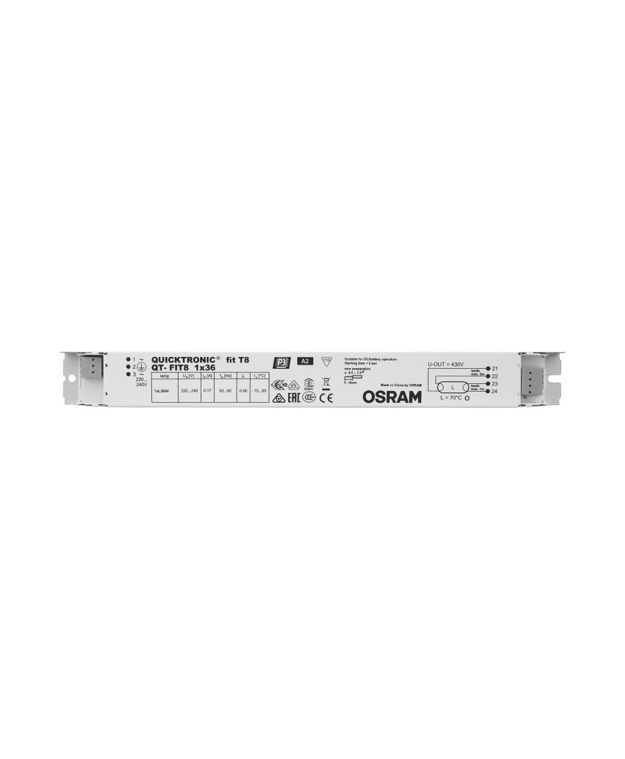 Osram Alimentatore Elettronico QT-FIT8 36W Non Dimmerabile 220-240V - Confezione da 1