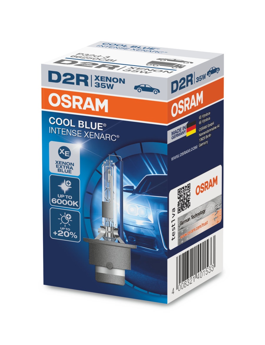 OSRAM XENARC D2R Lampada allo Xeno Cool Blue Intense 6000K - Fino al 20% di Luce in Più