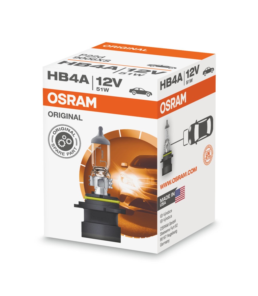 OSRAM HB4A Lampadina Alogena per Auto - 12V, 51W, Qualità OEM