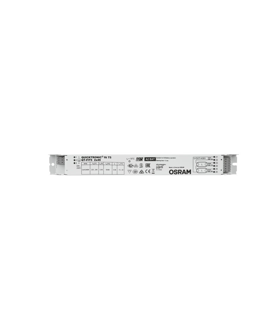 Osram Alimentatore Elettronico QT-FIT5 2X49 110W per Lampade Fluorescenti T5 220-240V
