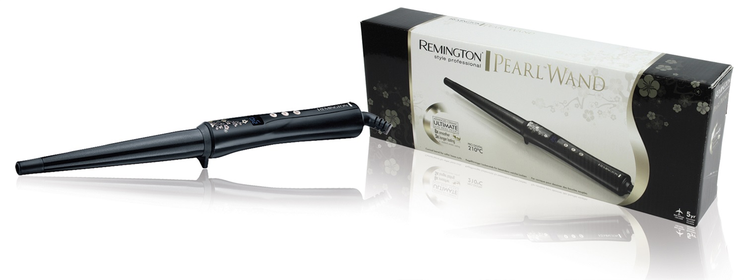 Remington CI95 Ferro Arricciacapelli Conico Pearl - Ceramica, Temperatura Regolabile 130-210°C, Riscaldamento Rapido 30s, Punta Fredda, Cavo 3m