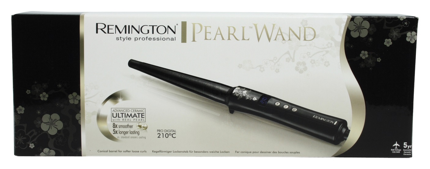 Remington CI95 Ferro Arricciacapelli Conico Pearl - Ceramica, Temperatura Regolabile 130-210°C, Riscaldamento Rapido 30s, Punta Fredda, Cavo 3m