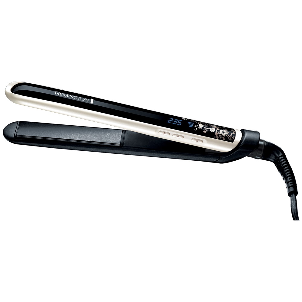 Remington S9500 Pearl - Piastra per capelli lisciante, Ceramica, Temperatura max 235 °C, Colore Nero, Cavo 3 m