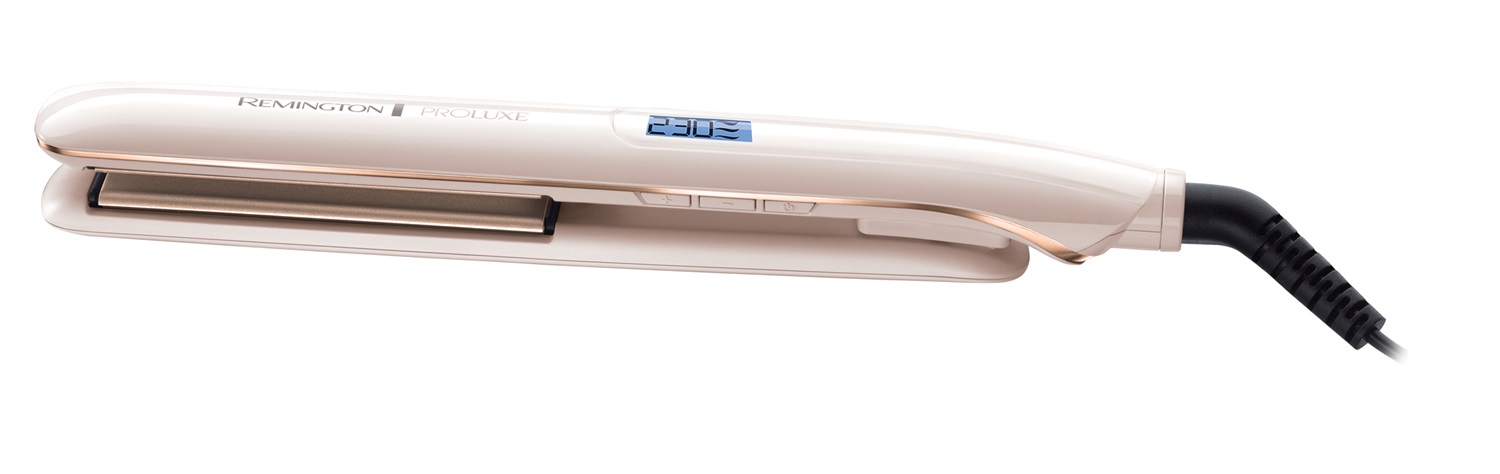 Remington S9100 Piastra per Capelli Caldo Beige e Bianco con Rivestimento Ceramico, Lunghezza Cavo 3 m, Temperatura 150-230 °C