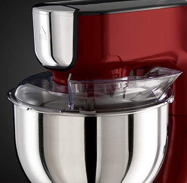 Russell Hobbs Impastatrice Desire 23480-56 con Movimento Planetario, Ciotola da 5 L, 1000 W, Nero e Rosso