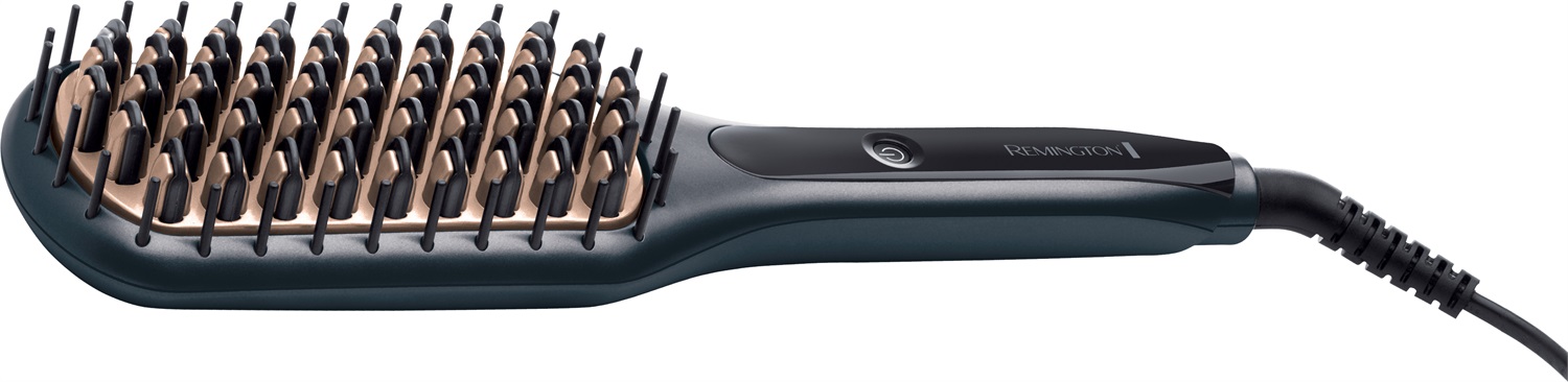 Remington CB7400 Spazzola Lisciante 2 in 1 - Piastra e Spazzola per Capelli con Setole in Ceramica, Rivestimento Antistatico, Display Digitale, 150-230°C, Cavo Girevole 1.8 m
