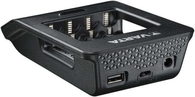 Varta LCD SMART CHARGER - Caricabatterie per Batterie Ricaricabili AA e AAA con Schermo LCD e Funzione Refresh