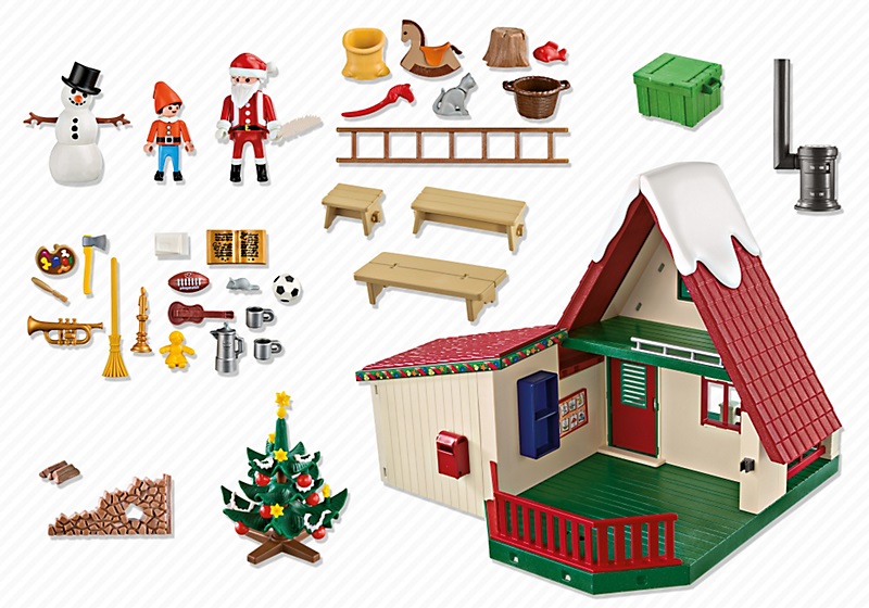 PLAYMOBIL 5976 - Dimora di Babbo Natale Multicolore per Bambini da 4 a 10 Anni