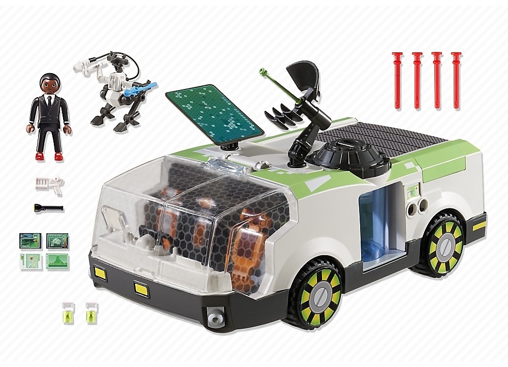 Playmobil 6692 Super 4 - Il Camaleonte con Gene, Cannoni Laterali e Sedili di Pilotaggio, Gioco di Costruzione per Bambini dai 4 Anni