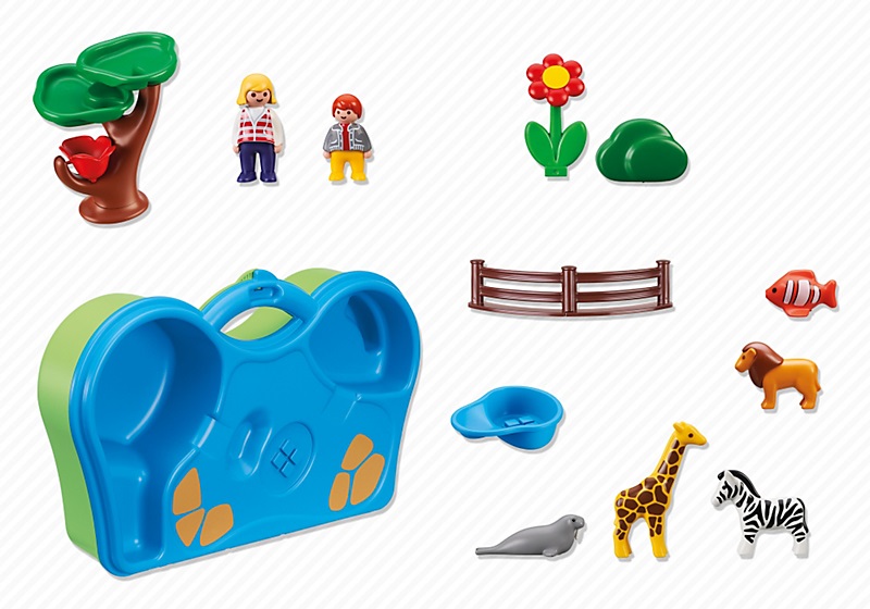 PLAYMOBIL 6792 - Valigetta Zoo con Acquario Portatile per Bambini da 1.5 Anni