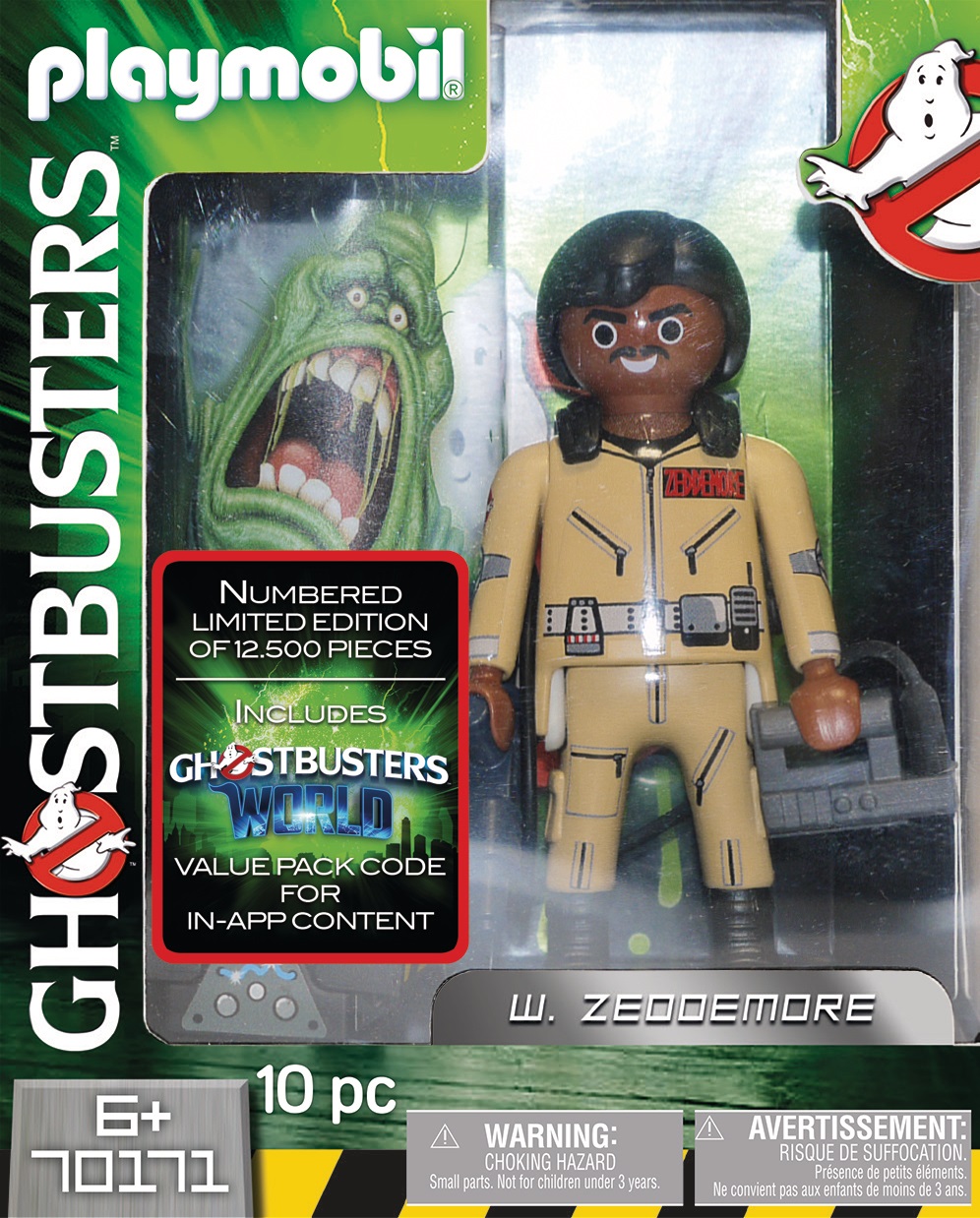 PLAYMOBIL Ghostbusters 70171 - Personaggio W. Zeddemore da Collezione Extra-Large, dai 6 Anni, in Plastica Multicolore