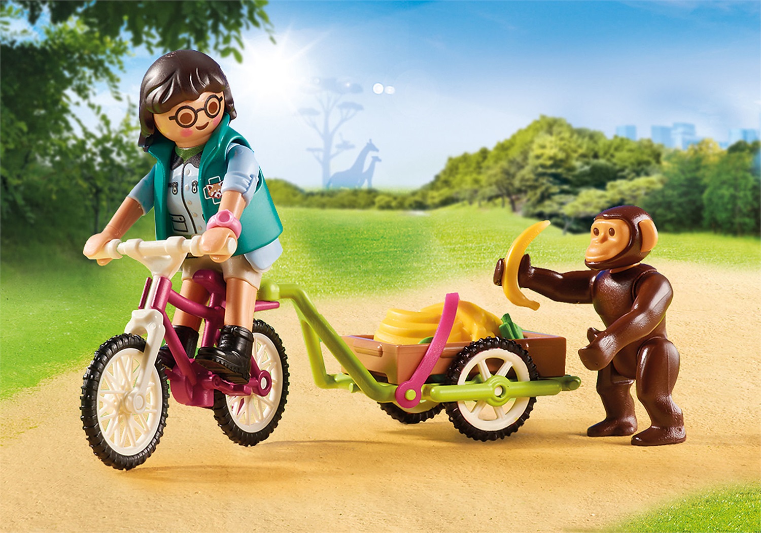 PLAYMOBIL Family Fun 70900 Clinica Veterinaria dello Zoo - Giocattolo per Bambini dai 4 Anni con 1 Bambina, 6 Animali e Accessori per la Cura degli Animali