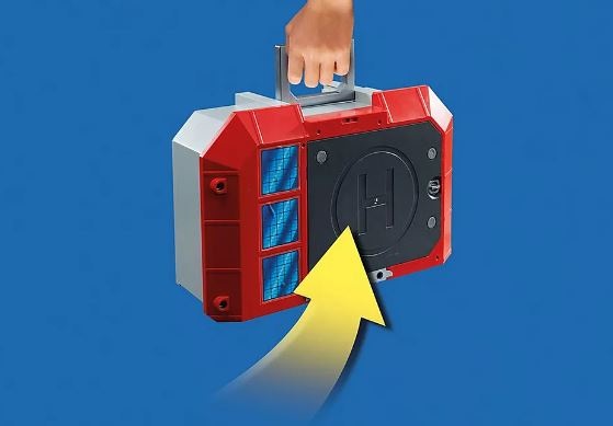 Playmobil City Action 71193 Stazione dei Vigili del Fuoco con Motocicletta, Valigetta Apribile e Trasportabile, Giocattolo da Viaggio per Bambini dai 4 Anni