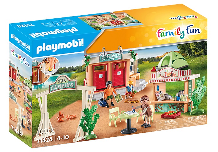 PLAYMOBIL Family Fun 71424 Campeggio - Giocattolo per Bambini dai 4 Anni con Tenda, Cucina e Area Sanitaria