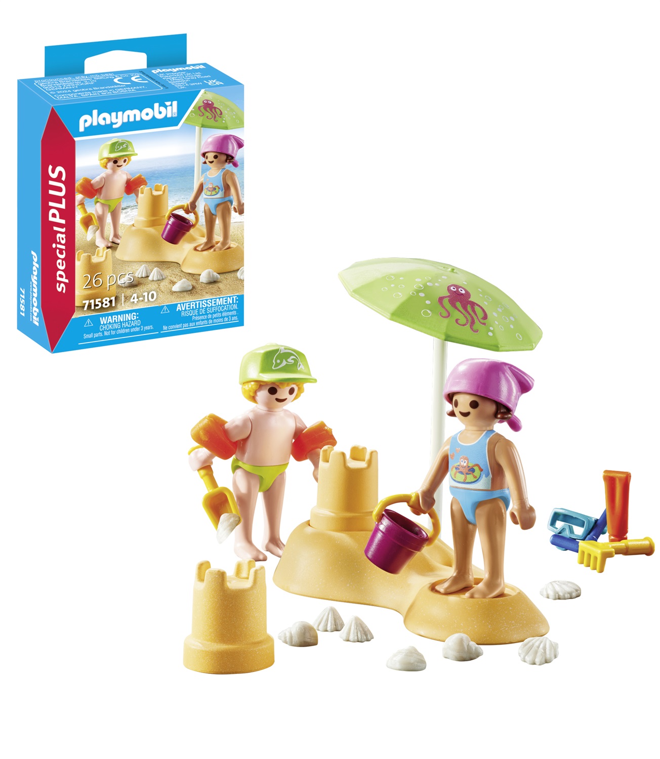 PLAYMOBIL Special Plus 71581 Set da Gioco Bambini con Castello di Sabbia - Giocattolo per Bambini dai 4 Anni